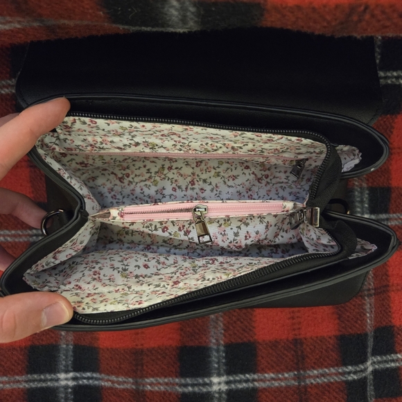 Black Tweed Orkney Stachel Handbag by Islander UK - Picture 7 of 9